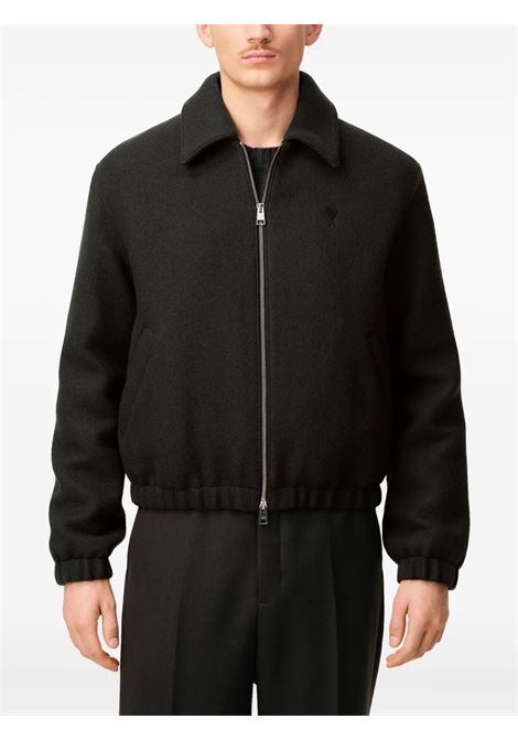 adc zipped jacket man anthracite AMI PARIS | HJK830.WV0078020